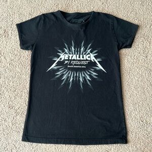 Metallica By Request 2014 South America Tour Black Band Baby Tee Shirt